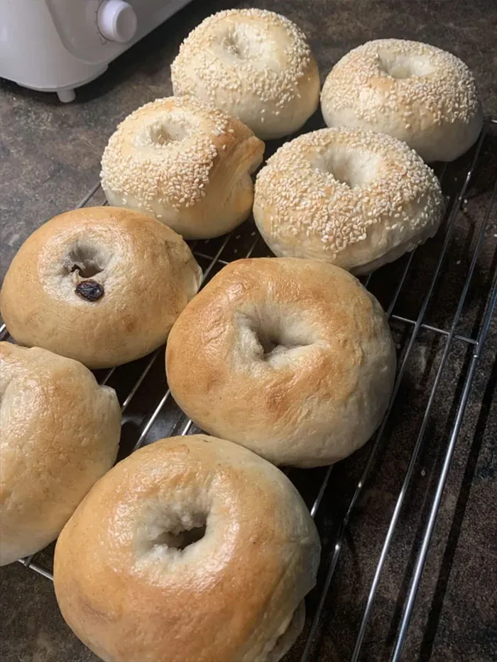 Homemade bagels
