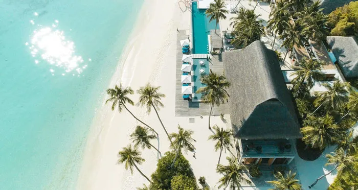 View of beach resort
