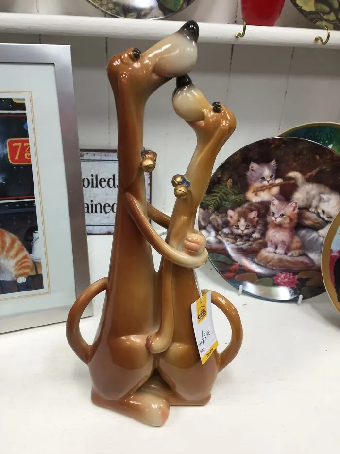Truly Hideous. Can’t Imagine Anyone Ever Thinking “They’ll Look Lovely On My Sideboard”. Cats’ Protection, Cowbridge