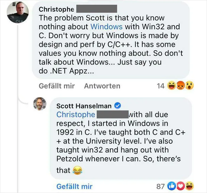 Yeah, Scott‘S A Well Known Microsoft Mvp With A Long History In Tech (And With Ms), But Sure He Doesn‘T Know Anything About Windows
