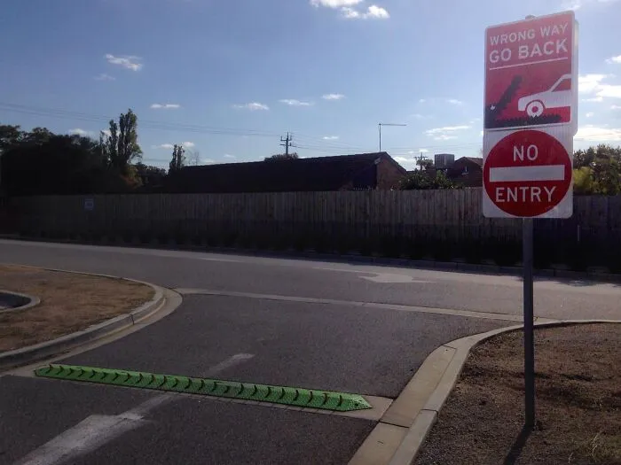 This Kindergarten In Australia Enforcing A One Way Road With Spikes