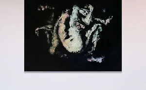 I Painted A Picture With Acrylic On Black Acrylic Glass)