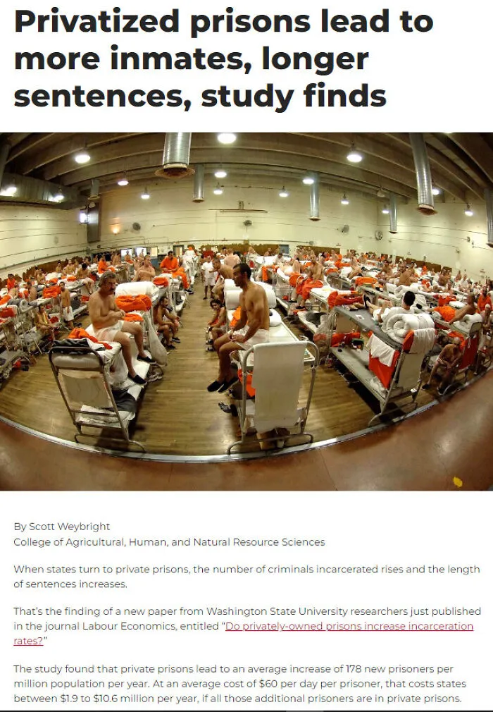 Privatized Prisons Lead To More Inmates, Longer Sentences, Study Finds