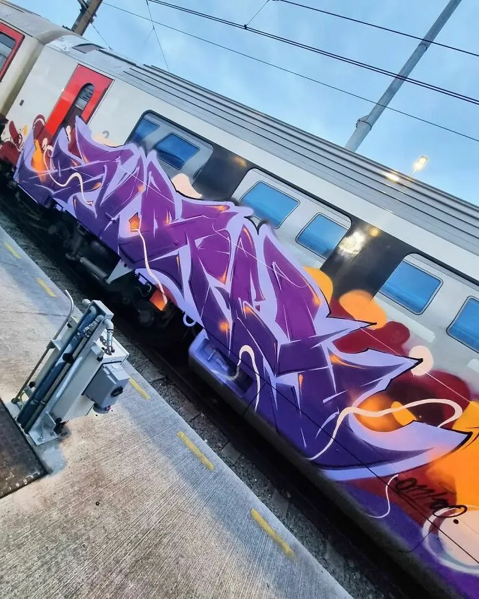 Graffiti On Train