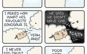 I Create Funny Comics With Slightly Dark Themes About The Adventures Of A Sheep And Cloud (40 Pics)