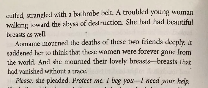 In Death, I Hope All My Friends Remember Me For My Great Rack [1q84, Haruki Murakami]