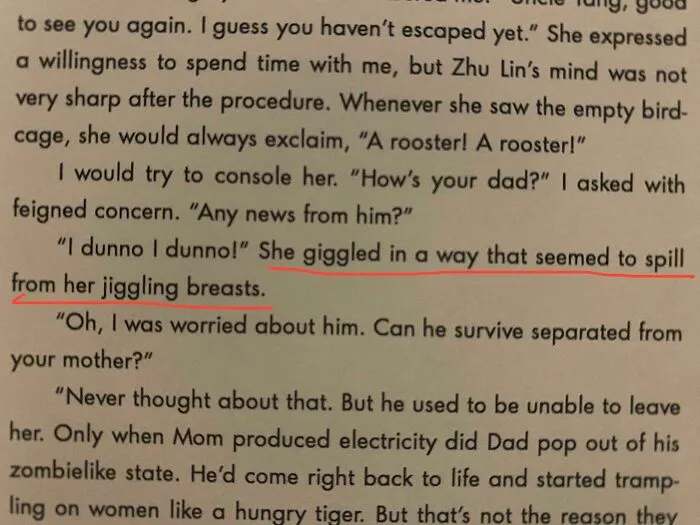 Ah Yes, The Kind Of Giggles That Spill From Your Breasts. Of Course The Girl Is “Just Turned 16” As Well. (Hospital By Han Song)