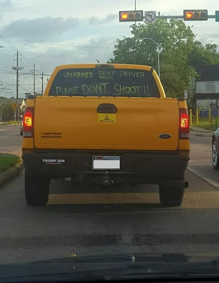 First Time I've Seen A Message Like This On A Vehicle