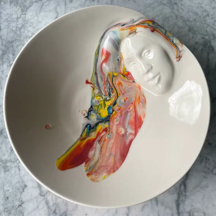 Large Porcelain Face Bowl 