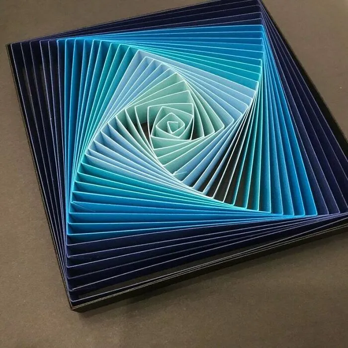 Spiral Paper Wall Art Sculpture "Whirlpool"