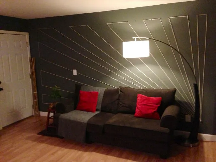 Sunrays Mural Wall in the Living Room