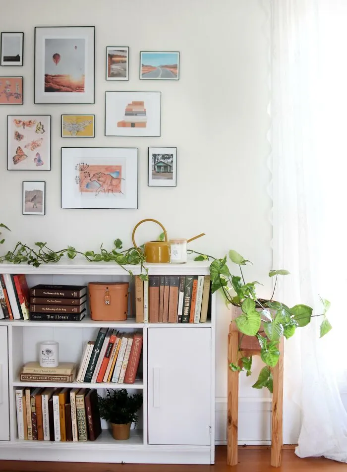 Gallery Wall And Bookshelf Decor
