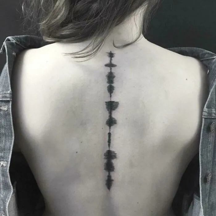 Sound Waveform Of Dad, Mom, And Brother Saying “I Love You” Down The Spine