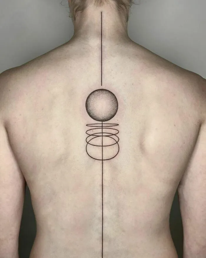 Geometrical Minimalist Spine Piece