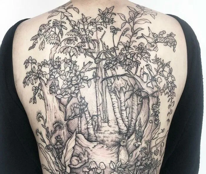 My Nature Back Piece By Eve Strauer At Tenderfoot Studio In Brooklyn