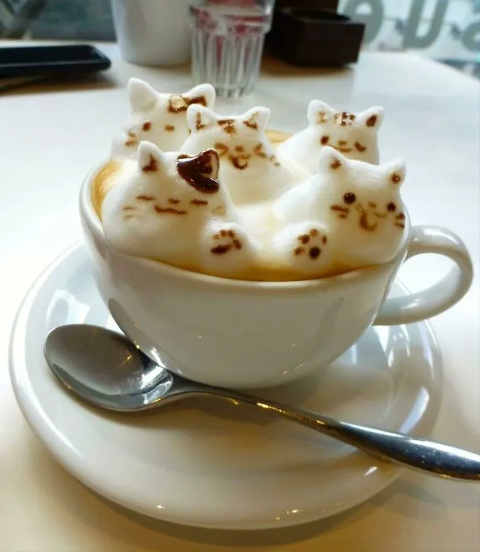 Este café con leche me hizo gracia 
