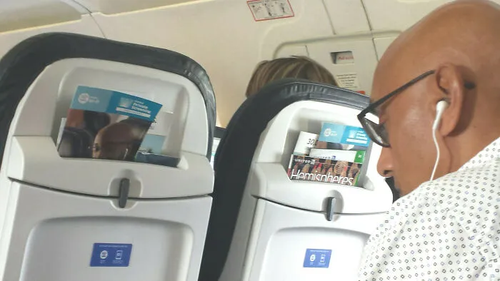 Thought My Flight Had Mirrors In The Back Of The Seats