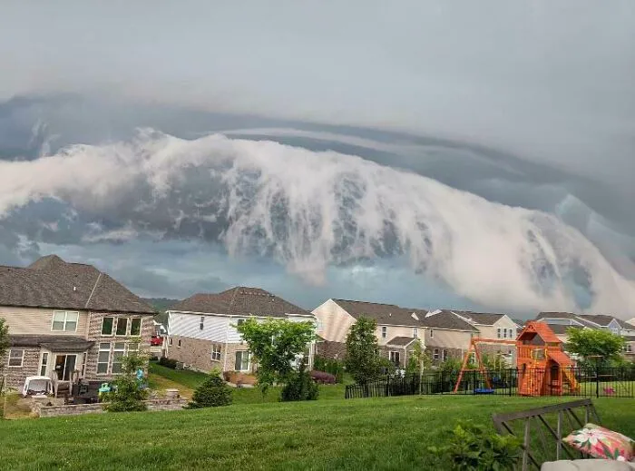 Estas nubes que parecen el océano