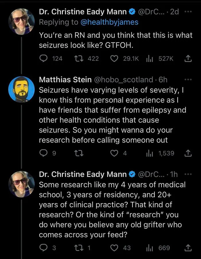 On A Twitter Post About A Woman Claiming To Have Seizures From The Vaccine