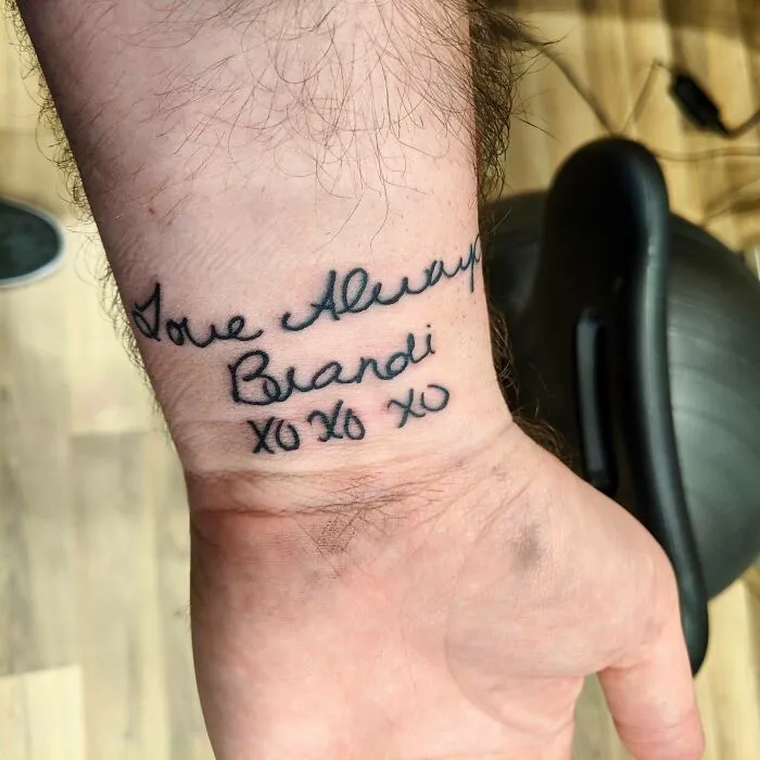 Phrase Wrist Tattoo