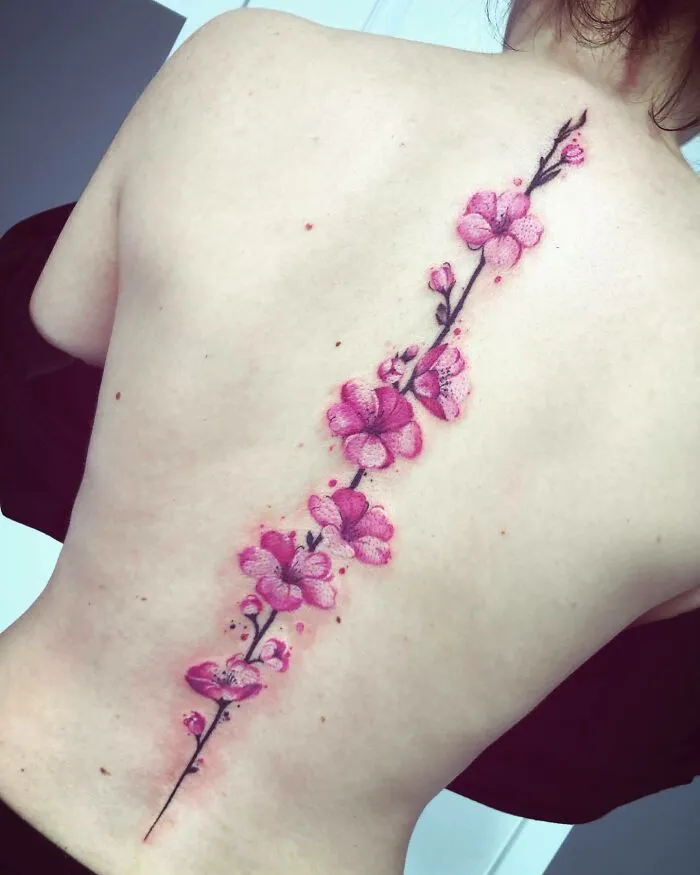 Cherry Blossom Branch Tattoo