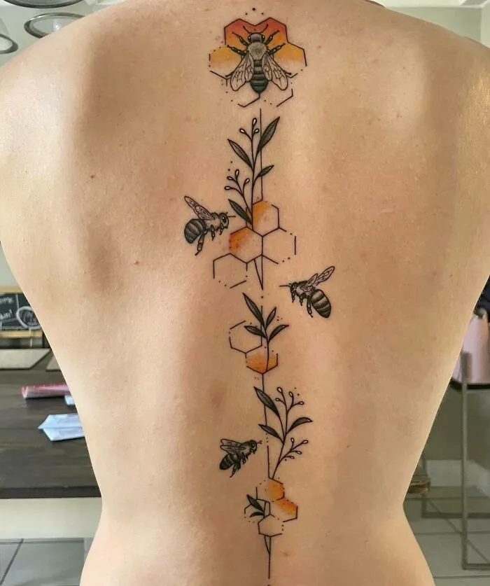 Bee And Hive Spine