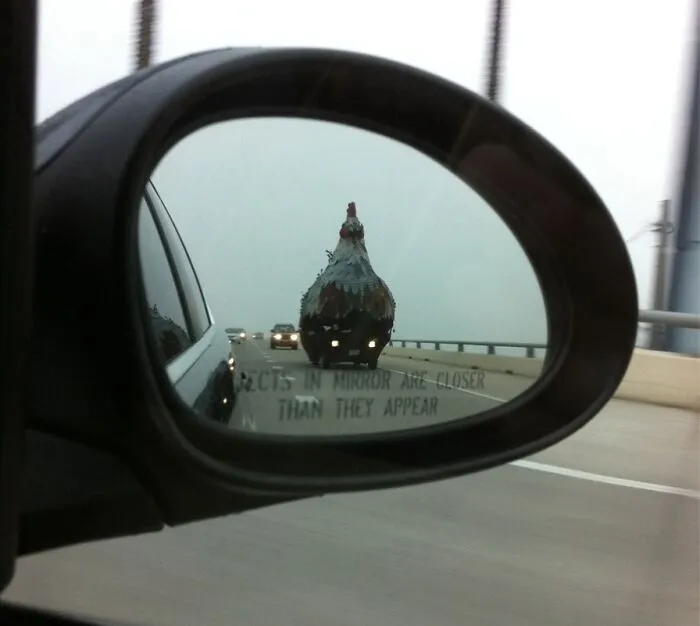 So I Casually Checked My Side View Mirror