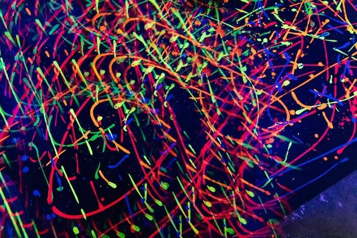 Colorful lines and dots 