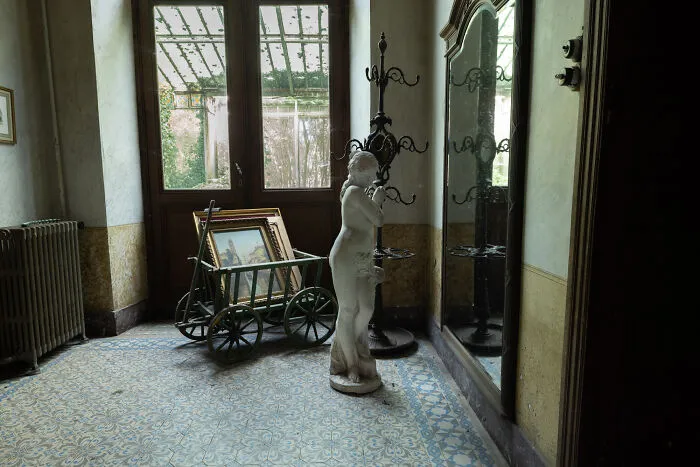 Marble Statue In The Foyer