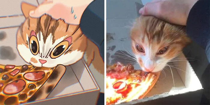 Funny Images Of Cats Found On The Internet Get Transformed Into Cute Illustrations By This Artist (31 Pics)