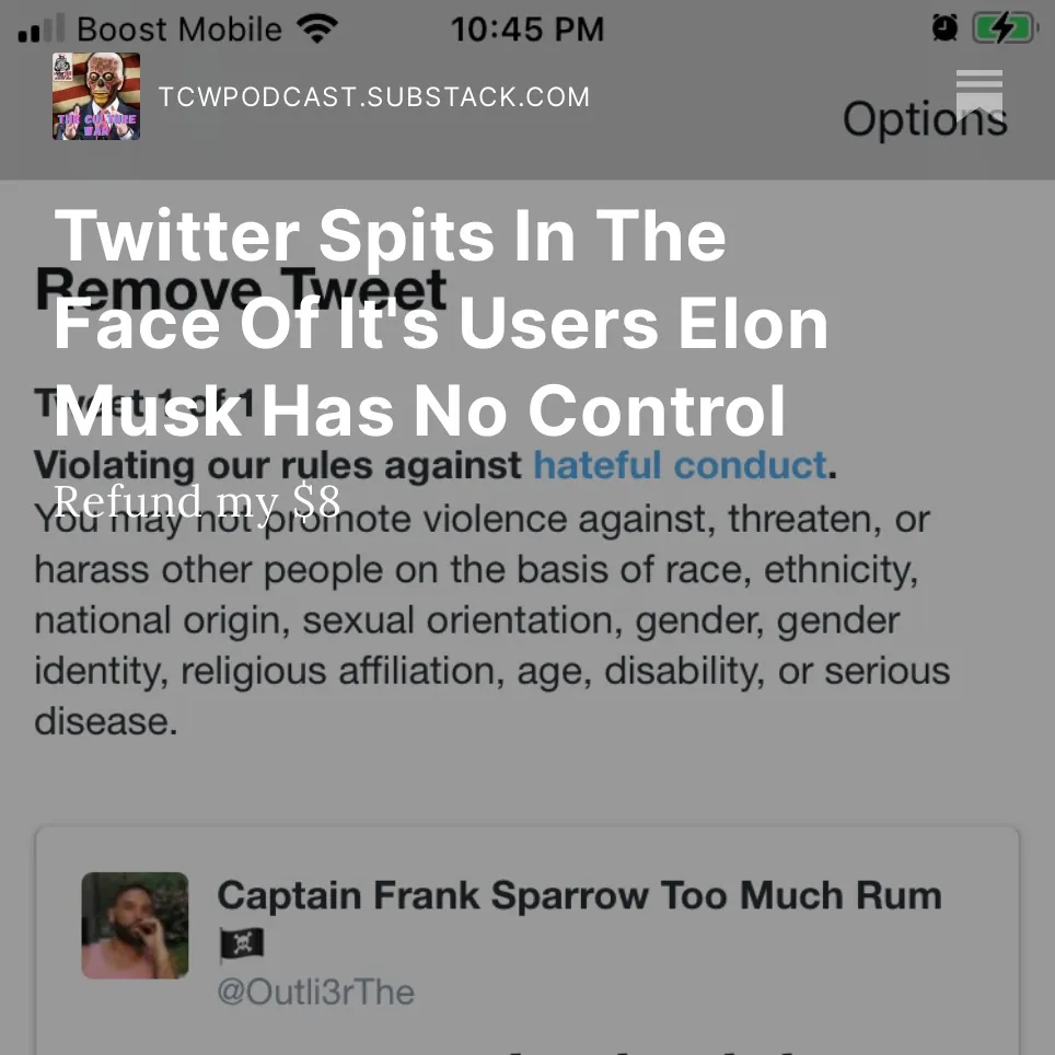 Twitter Spits In The Face Of It's Users Elon Musk Has No Control