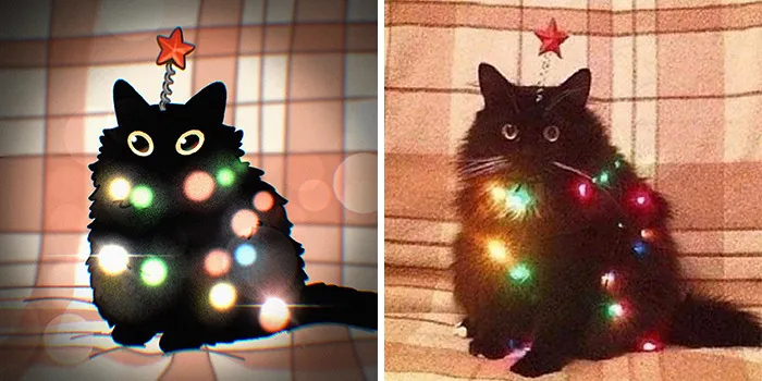 Funny Images Of Cats Found On The Internet Get Transformed Into Cute Illustrations By This Artist (31 Pics)