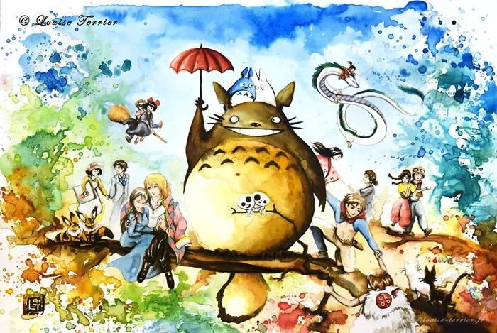 This Artist Reimagines Studio Ghibli Movies Into Stunning Watercolor Paintings, And Here Are 14 Of Them