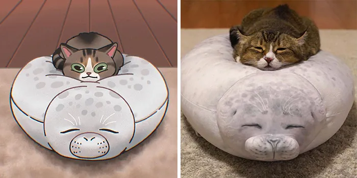 Funny Images Of Cats Found On The Internet Get Transformed Into Cute Illustrations By This Artist (31 Pics)