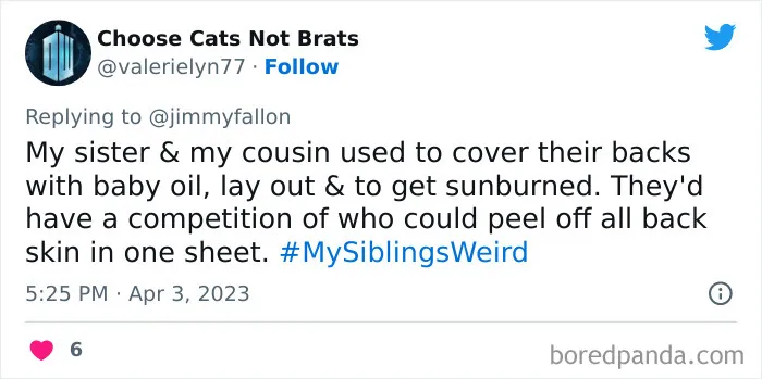 30 Of The Best Answers To Jimmy Fallon’s “My Sibling’s Weird” Challenge