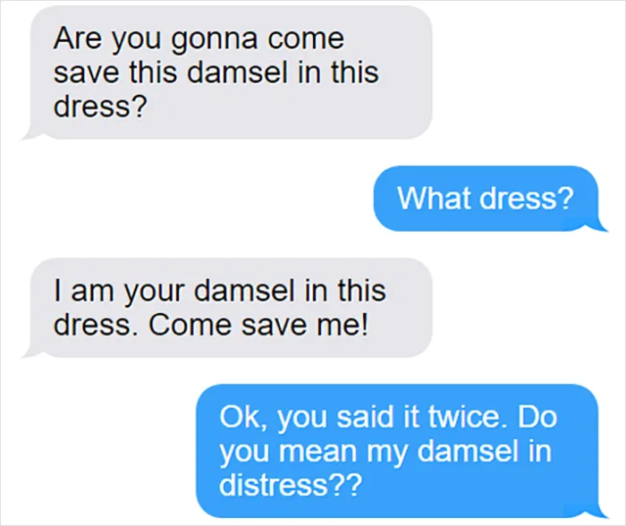 Had To Confirm This Is Really What They Mean. Damsel In This Dress