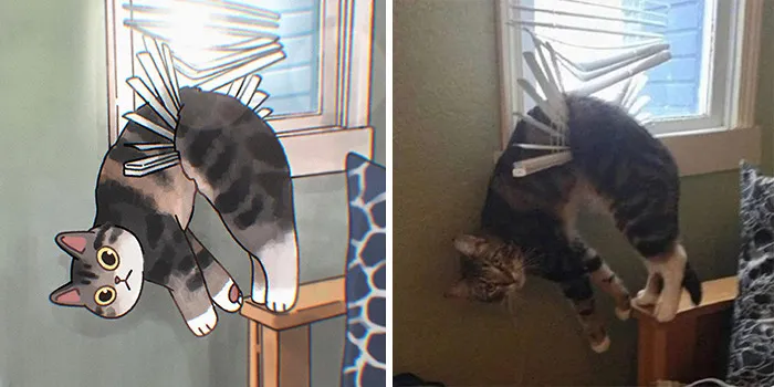 Funny Images Of Cats Found On The Internet Get Transformed Into Cute Illustrations By This Artist (31 Pics)