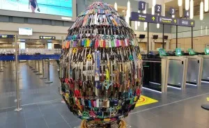 Vilnius Airport Transformed 1,000 Banned Items From Planes Into A One-Of-A-Kind Easter Egg