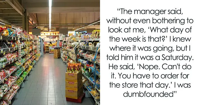 Grocery Store Manager Attempts To Introduce A 'No Time Off On Weekends' Policy, Worker Isn't Happy With It At All And Quits