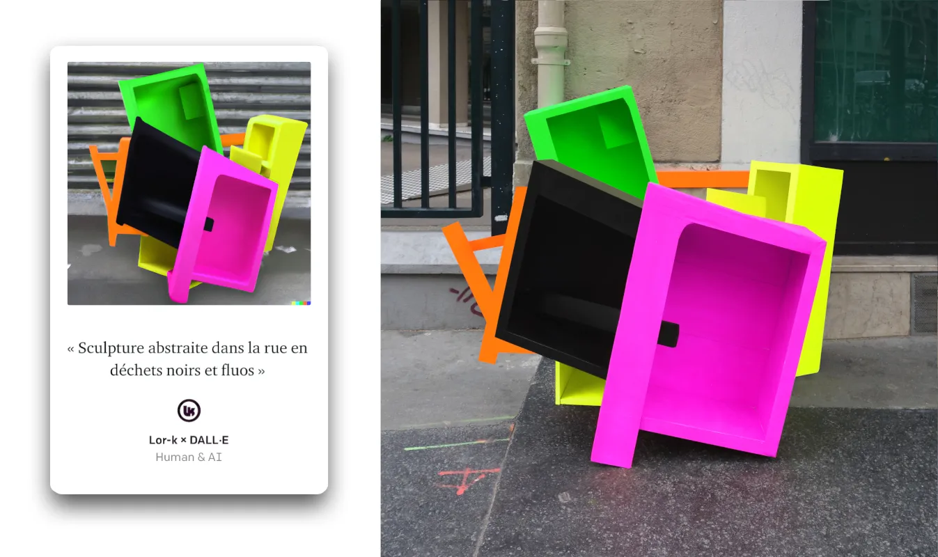 A French Street Artist Brings To Life Sculptures Generated By Artificial Intelligence