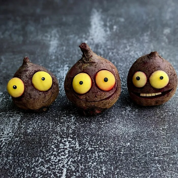 35 Humorous Food Art That This Artist Made By Adding Funny Faces On Top Of Her Creations
