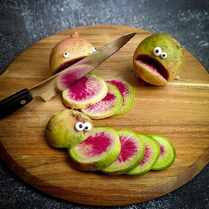 35 Humorous Food Art That This Artist Made By Adding Funny Faces On Top Of Her Creations
