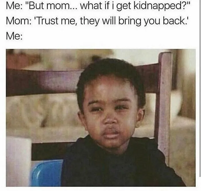 Perplexed child with a skeptical expression in a spicy meme, capturing humorous and relatable moments to spice up your day.