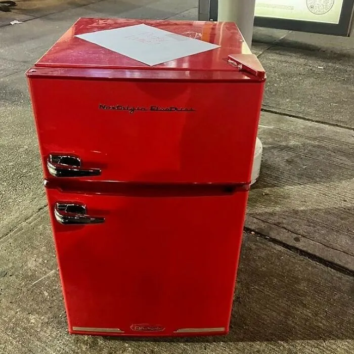 The Cutest Red Fridge In The World Is Officially In A Queens. 31-06 30th Ave