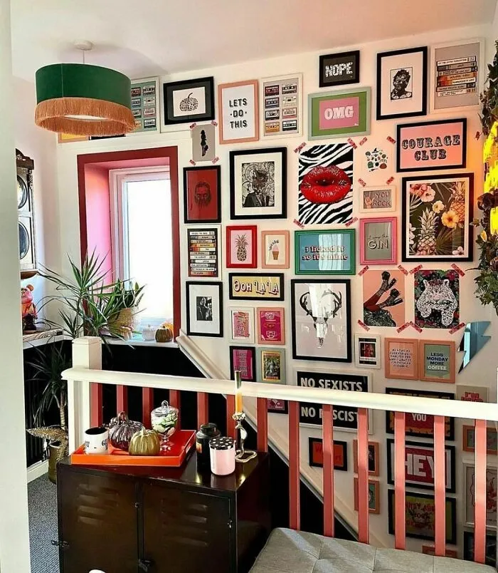 Different painting on the wall 