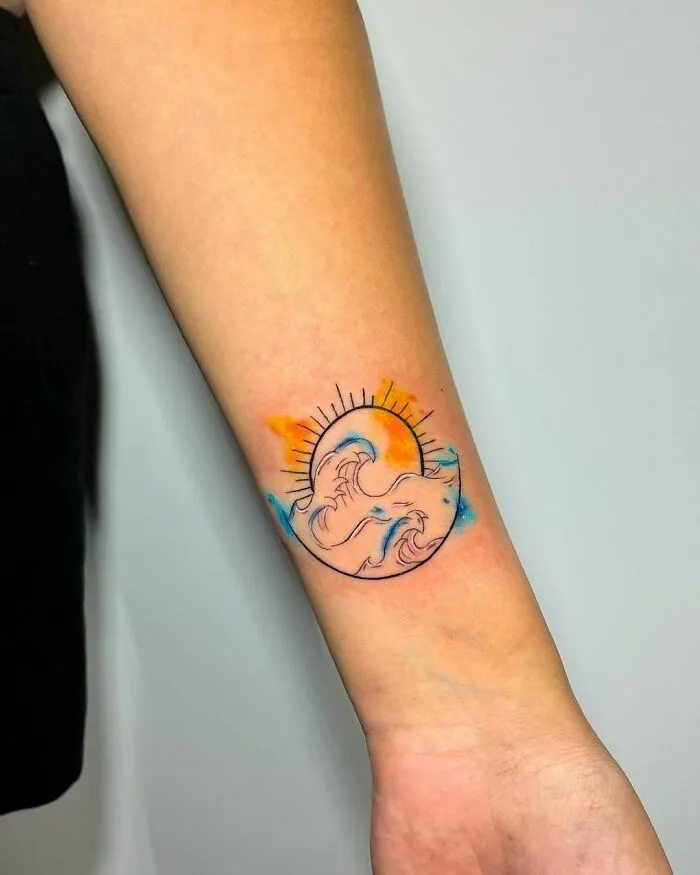 Sea Lovers Wrist Tattoo