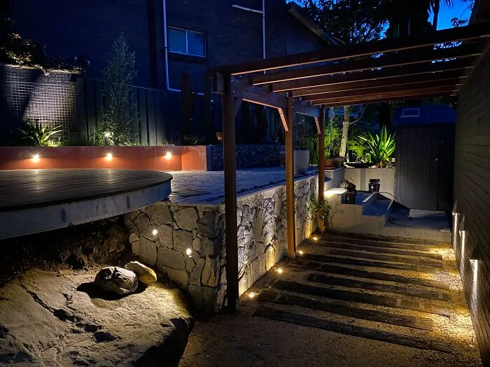 My Rear Yard At Night