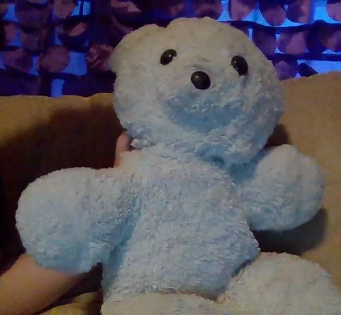 This Is Theodore, He's 34 Years Old And Was My Moms Before She Passed Him Down To Me. Theodore's Head Is About To Fall Off So For Now He's In Retirement Until I Can Fix Him. Theodore Is Also Exactly The Perfect Shape And Size For Cuddling, And I've Yet To Find A Worthy Replacement