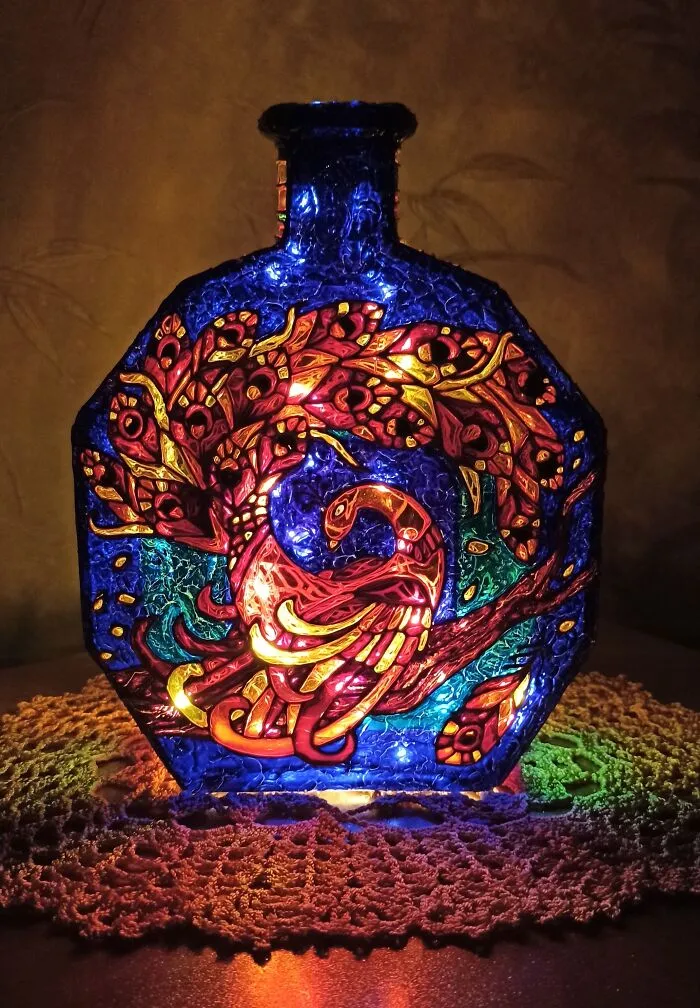 I Gave Second Life To A Very Old Cognac Bottle By Turning It Into A Lamp