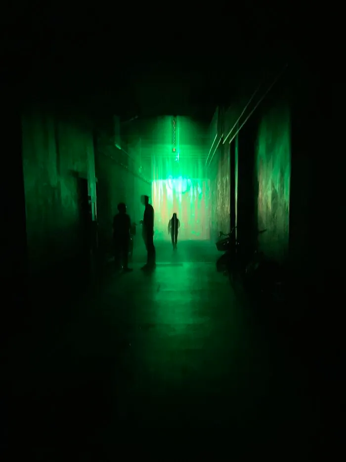 Hallway Into A Party That Took Place In An Old Hangar In Antwerp, Belgium